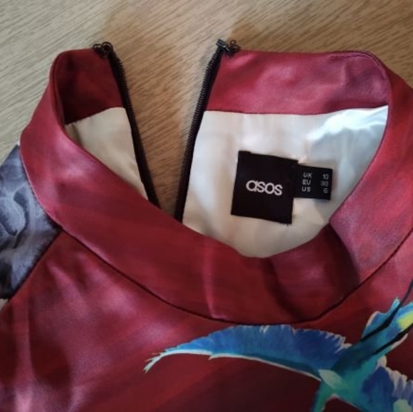ASOS dress, Red Blue multicolor, size 6 - Picture 2 of 6